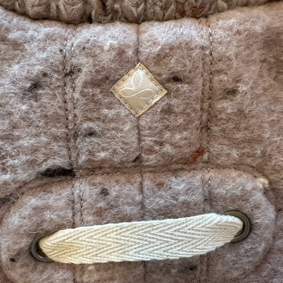 Prana Lisina wool pea coat size small pink faux fur collar - Picture 9 of 11